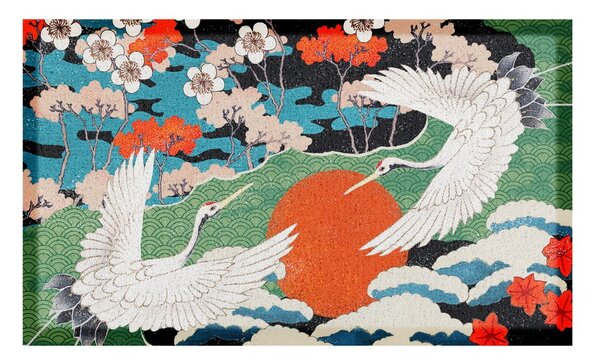 Rohožka 40x70 cm Japanese Bird – Artsy Doormats