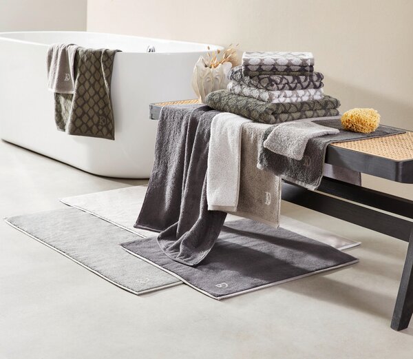 UTERÁK, 70/140 cm, sivá, tmavozelená Dieter Knoll - Kúpeľňový textil