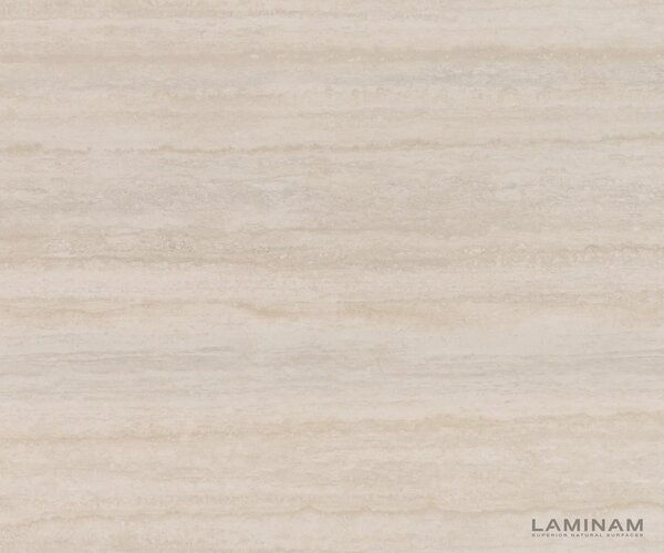 DELIFE Konzolový stolík Edge zaoblený 180×40 cm keramika Laminam® Travertino Bianco krémovo biela Conos kov čierna