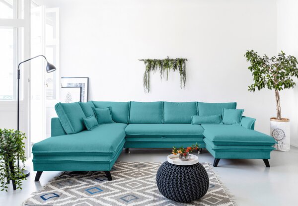 SEDACIA SÚPRAVA, textil, tyrkysová P & B - Sedačky, Online Only