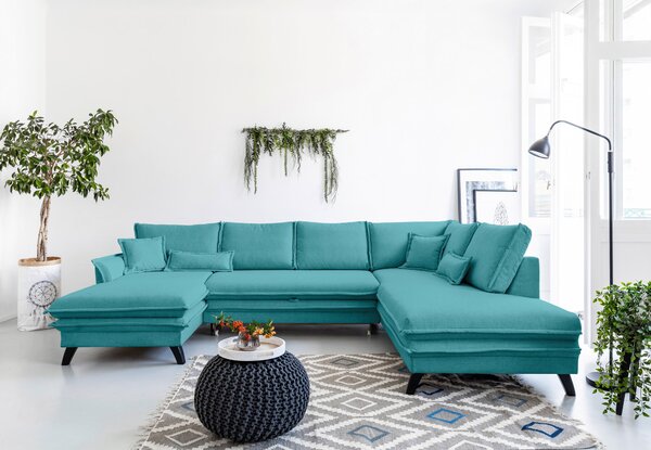 SEDACIA SÚPRAVA, textil, tyrkysová P & B - Sedačky, Online Only