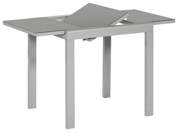 ZÁHRADNÝ STÔL, kov, sklo, 80-120/70/75,5 cm Gardenson - Online Only záhrada, Online Only