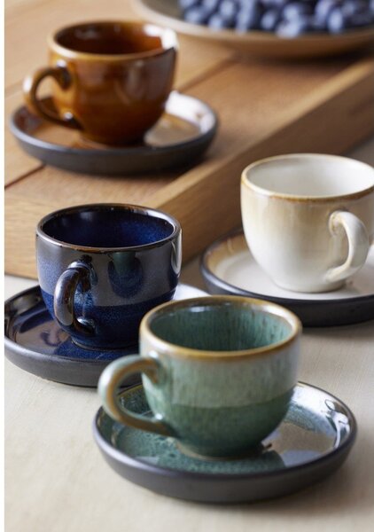 Čierna/modrá keramická šálka na espresso 70 ml Gastro Dark Blue/Black – Bitz