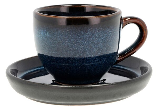 Čierna/modrá keramická šálka na espresso 70 ml Gastro Dark Blue/Black – Bitz