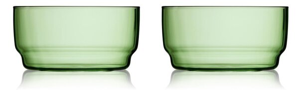 Zelené sklenené misky v súprave 2 ks 500 ml Torino – Lyngby Glas