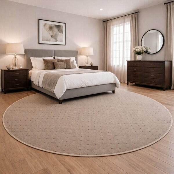 Condor Carpets , Kusový koberec Udinese béžový new kruh, 57x57 (priemer) kruh, béžová, chodba / predsieň