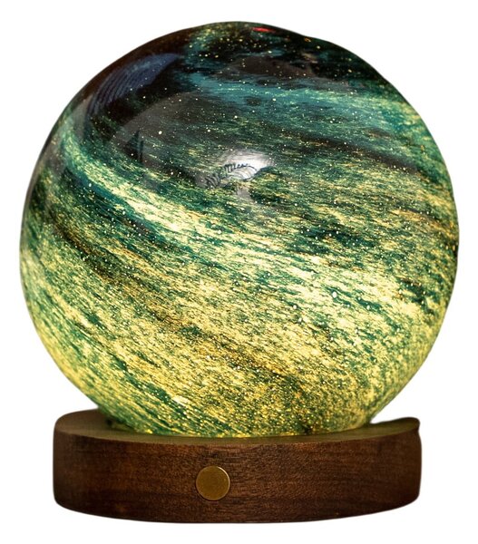 Tmavohnedá/tmavo prírodná svetelná dekorácia na USB ø 12 cm Stellar Ocean – Gingko