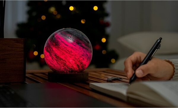 Tmavohnedá/tmavo prírodná svetelná dekorácia na USB ø 12 cm Stellar Ocean – Gingko