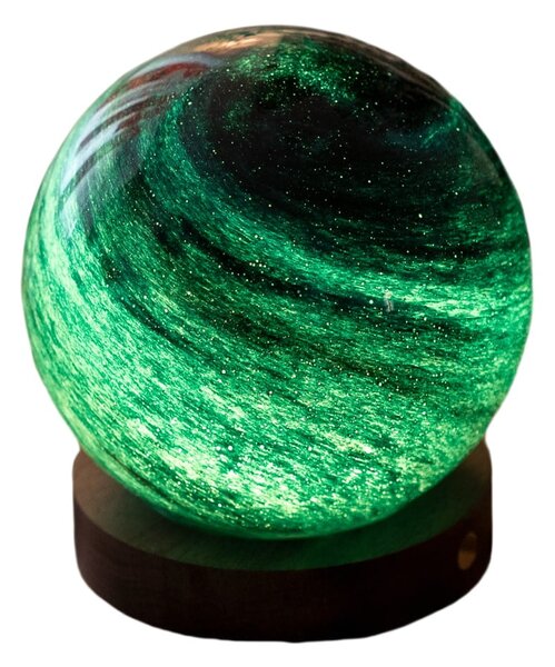 Tmavohnedá/tmavo prírodná svetelná dekorácia na USB ø 12 cm Stellar Ocean – Gingko