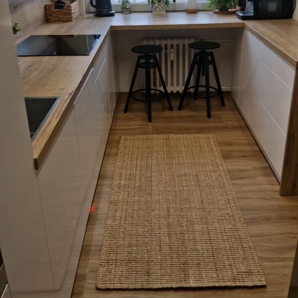 Hanse Home , Kusový koberec Bouclé Jute 105974 Natural Golden, 120x170, béžová, chodba / predsieň