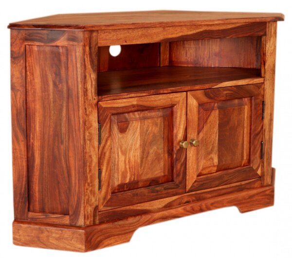 TV stolík rohový 110x70x50 indický masív palisander