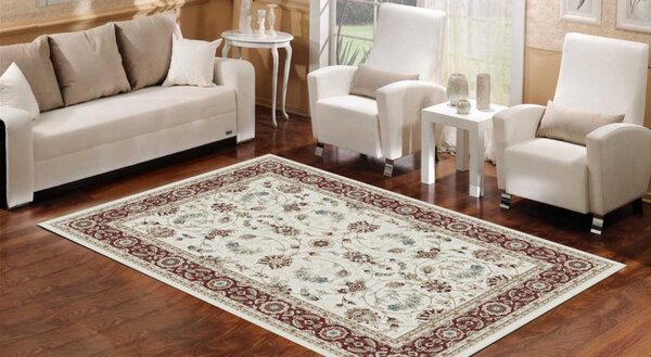 TA Koberec K473C WHITE COLORADO BIL Červený Obdĺžnikový Rozmer: 60x100 cm