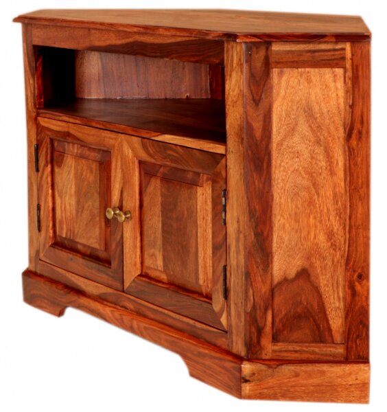 TV stolík rohový 110x70x50 indický masív palisander