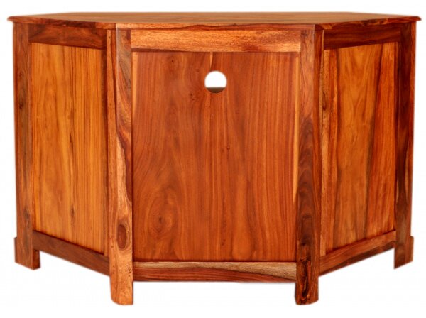 TV stolík rohový 110x70x50 indický masív palisander