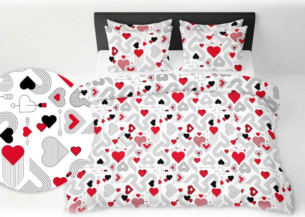 Obliečky flanelové Love dream 200x140cm+90x70cm TiaHome