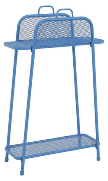 Modrá kovová polica na balkón Garden Pleasure MWH, výška 105,5 cm