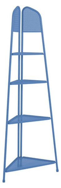 Modrá kovová rohová polica na balkón Garden Pleasure MWH, výška 180 cm