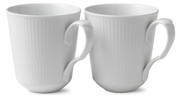 Porcelánový hrnček White Fluted 380 ml – set 2 ks