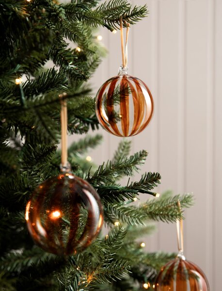 Vianočná ozdoba Purton Striped Cinnamon – set 3 ks