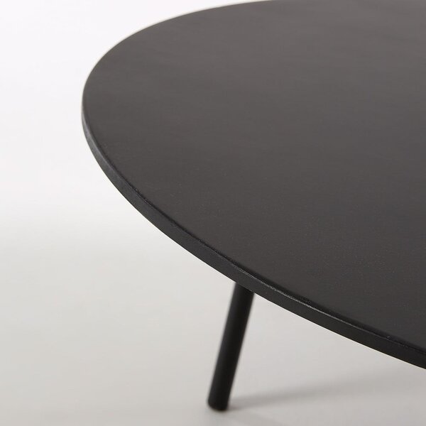 Čierny konferenčný stôl Kave Home Ulrich, ⌀ 70 cm