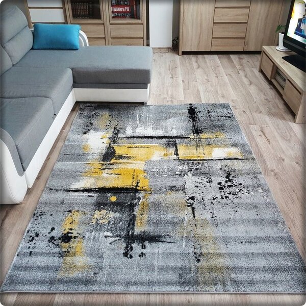 Moderný koberec SUMATRA - žltý Picasso Rozmer koberca: 60x100cm