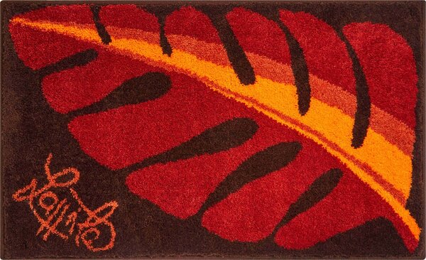 GRUND LEAF - Kúpeľňové predložky oranžová Rozmer: 60x100 cm