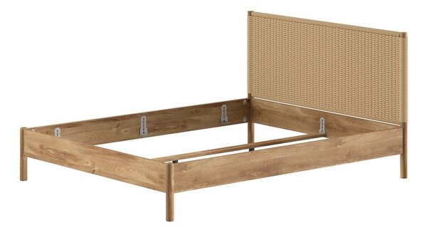 Dvojlôžková posteľ z dubového dreva bez roštu 160x200 cm v prírodnej farbe Olive Rope – Vipack