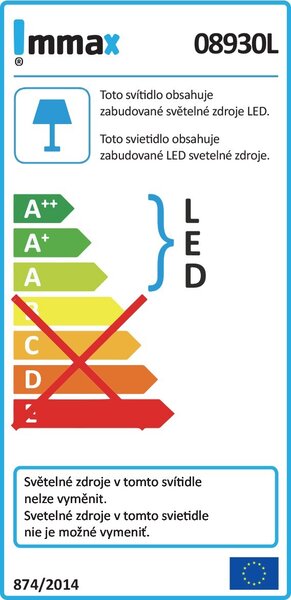 Immax 08930L LED stolná lampička | 9W integrovaný LED zdroj | 450lm | 2700-6500K