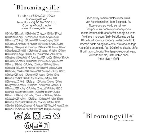 Hnedá deka z recyklovanej bavlny 130x160 cm Arni – Bloomingville