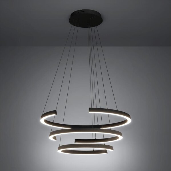 Eglo 390532 - LED stmievateľný luster na lanku LABONETE LED/50W/230V čierny + diaľkový ovládač