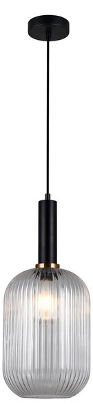 Italux PND-5588-1L-BK+CL Antiola | 40W E27