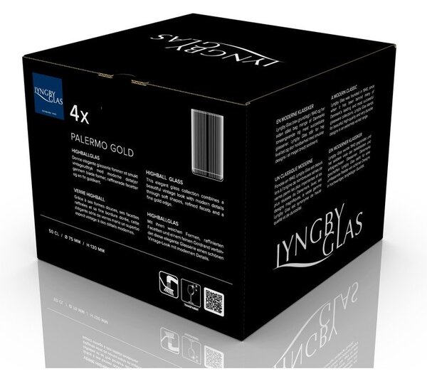 Poháre v súprave 4 ks 500 ml Palermo – Lyngby Glas