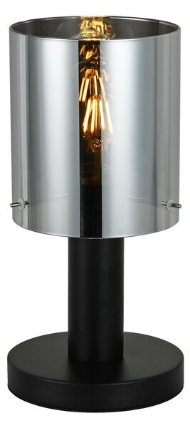 Italux TB-5581-1-BK + SG stolové svietidlo 1x40W | E27 - čierna, dymové sklo