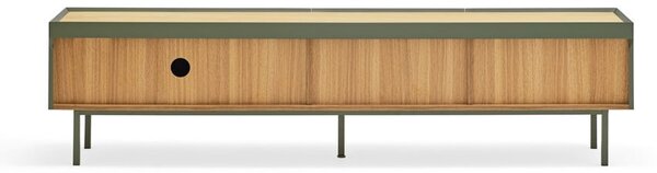 Zelený/v prírodnej farbe TV stolík v dekore duba 180x45 cm Arista – Teulat