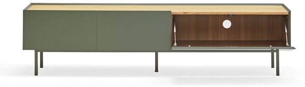 Zelený/v prírodnej farbe TV stolík v dekore duba 180x45 cm Arista – Teulat