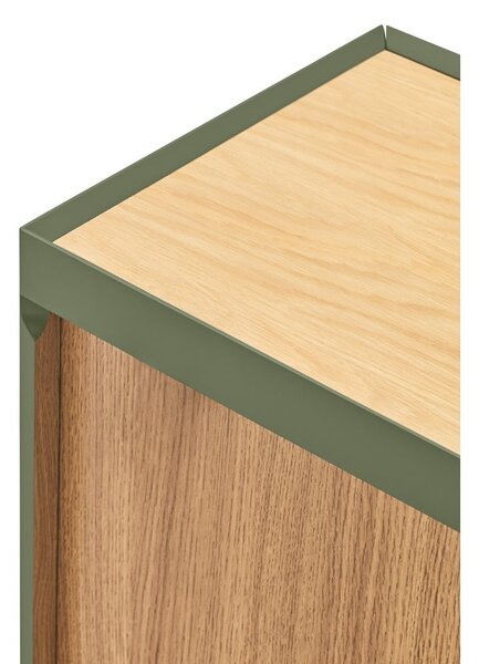 Zelený/v prírodnej farbe TV stolík v dekore duba 180x45 cm Arista – Teulat