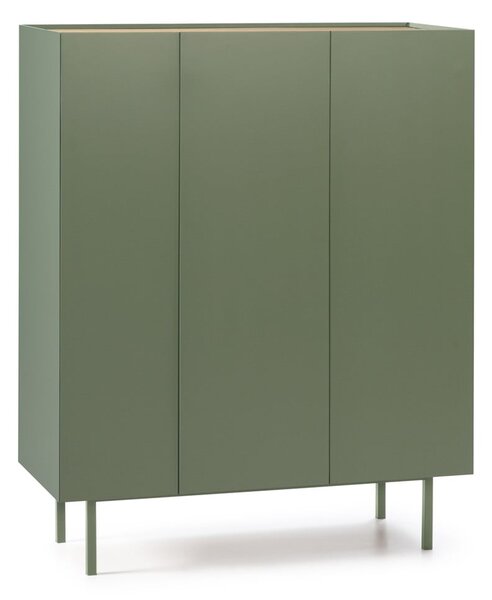 Zelená vysoká komoda v dekore duba 95x120 cm Arista – Teulat