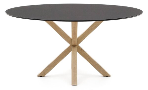 Okrúhly jedálenský stôl so sklenenou doskou ø 150 cm Argo – Kave Home