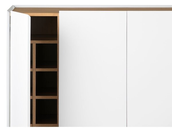 Biela vysoká komoda v dekore duba 95x120 cm Arista – Teulat