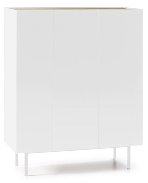 Biela vysoká komoda v dekore duba 95x120 cm Arista – Teulat