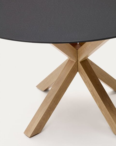 Okrúhly jedálenský stôl so sklenenou doskou ø 150 cm Argo – Kave Home