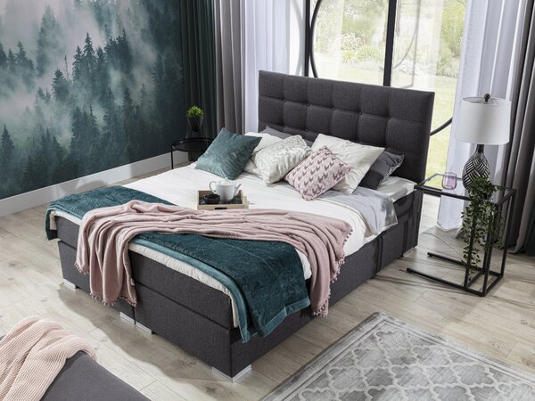 NovýNábytok.sk Manželská posteľ Boxspring 160 cm Irma 01 (béžová). Akcia -15%. Vlastná spoľahlivá doprava až k Vám domov. 1044596