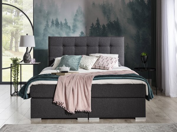 NovýNábytok.sk Manželská posteľ Boxspring 160 cm Irma 01 (béžová). Akcia -15%. Vlastná spoľahlivá doprava až k Vám domov. 1044596
