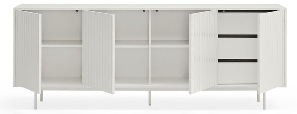 Biela nízka komoda 211x80 cm Sierra – Teulat