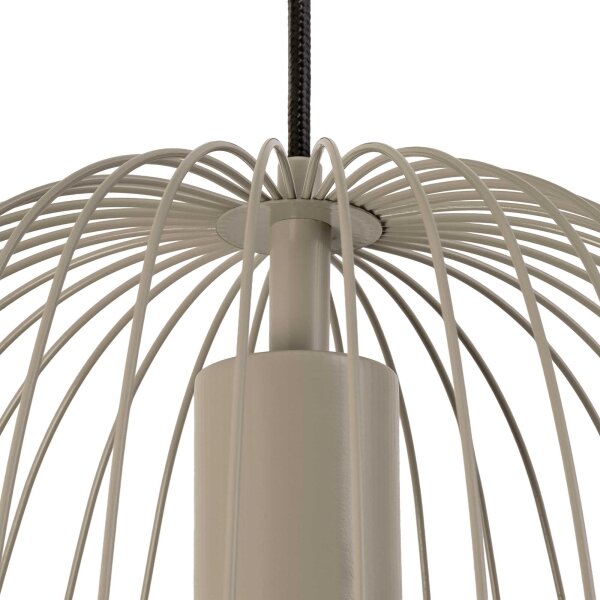 Závesný luster na lanku OVELLA 1xE27/15W/230V pr. 36 cm béžový