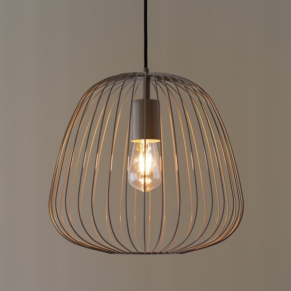 Závesný luster na lanku OVELLA 1xE27/15W/230V pr. 36 cm béžový