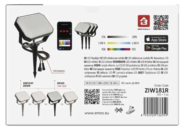 Rozširujúca sada vonkajších reflektorov GOSMART 1 ks (ZIW181R)