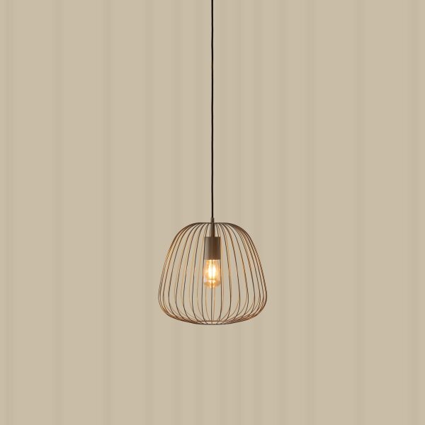 Závesný luster na lanku OVELLA 1xE27/15W/230V pr. 36 cm béžový