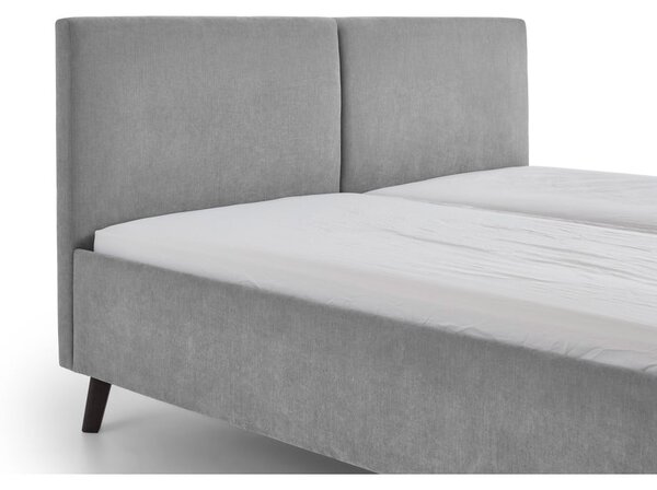 Sivá čalúnená dvojlôžková posteľ s roštom 160x200 cm Piano – Meise Möbel