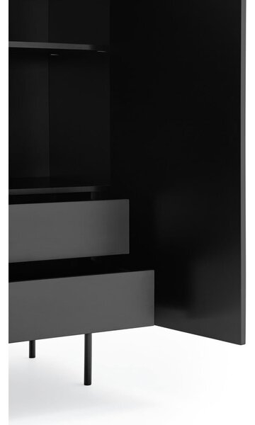 Čierna vysoká komoda 97x130 cm Sierra - Teulat